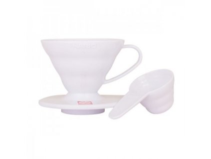 Hario plastový dripper na kávu V60 01 bílý