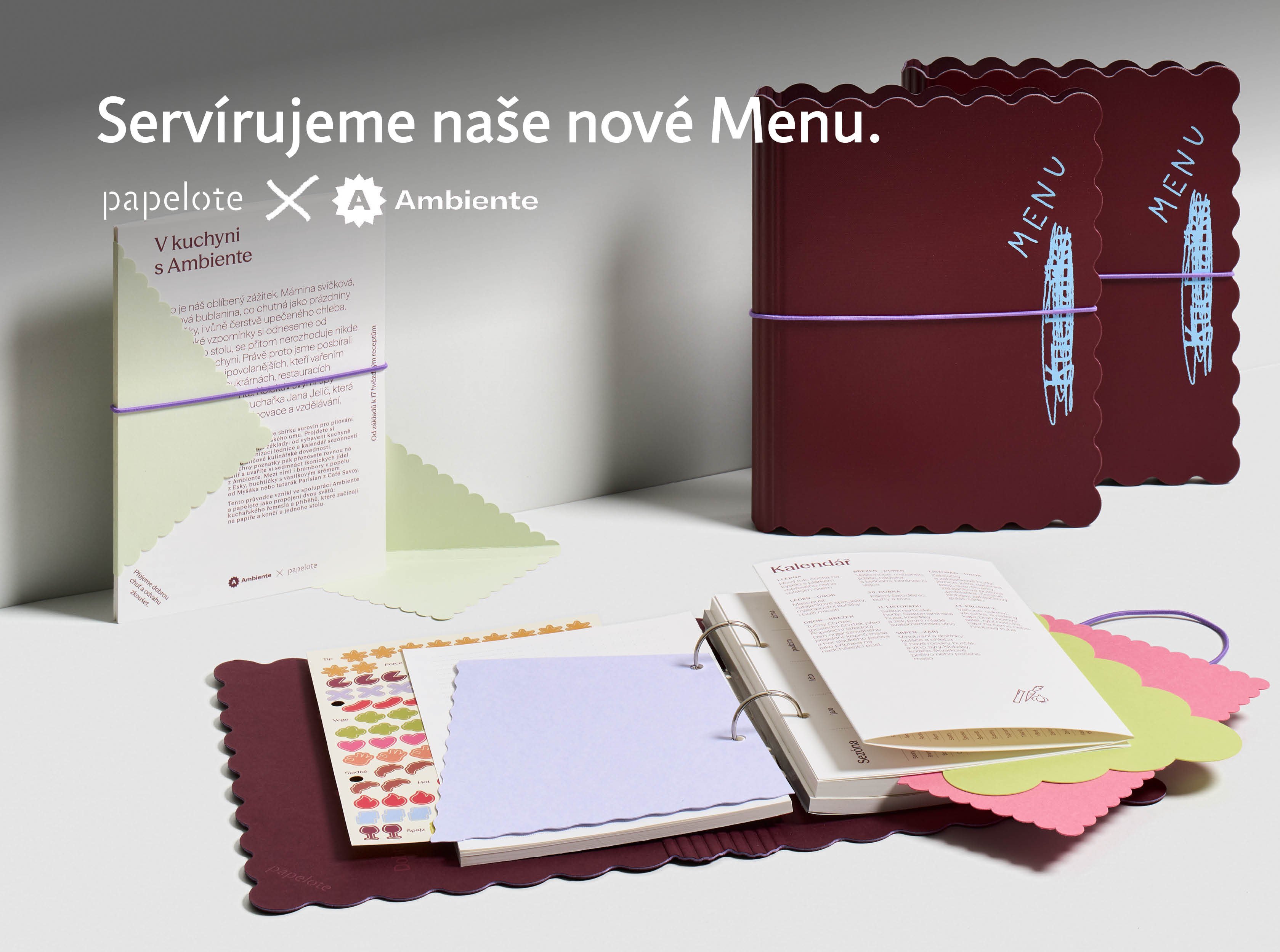 Servírujeme naše nové Menu. papelote x Ambiente