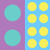 barevné puntíky - varianta 1
