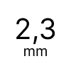 2,3 mm