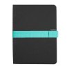 Sešit Professio midi s gumičkou (Barva černá, Gumička tyrkysová)