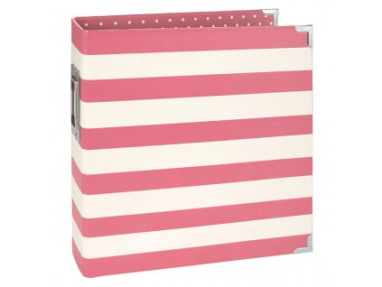 11429 6x8 designer binder pink stripe