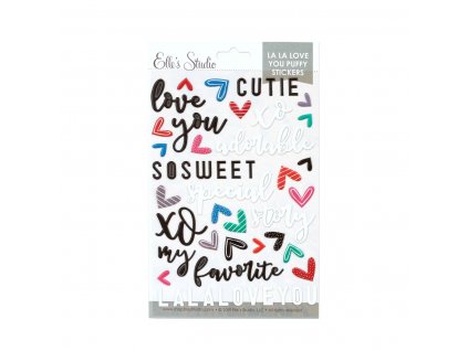 EllesStudio January2020 La La Love You Puffy Stickers