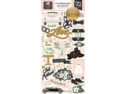 WD181021 Wedding Day Chipboard Accents Gold Foiled 50434.1546870087.1000.1000