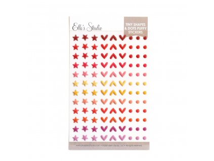 Elles Studio May 2021 Tiny Shapes and Dots Puffy Stickers Warm Tones