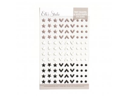 Elles Studio July 2021 Tiny Shapes and Dots Puffy Stickers Neutral