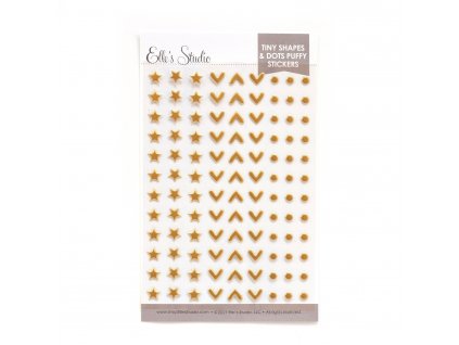 Elles Studio Sept 2021 Gold Tiny Shapes and Dots Puffy Stickers