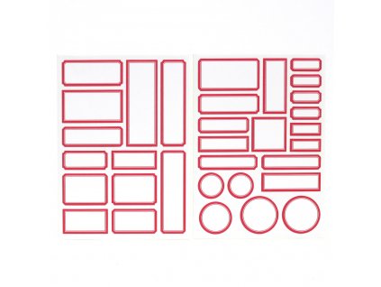 Elles Studio November 2021 Red Cardstock Label Stickers