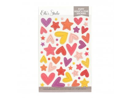 Elles Studio April 2022 Warm Puffy Heart and Star Stickers 0d524790 8ffe 4fc6 b8b0 1751a6f14741