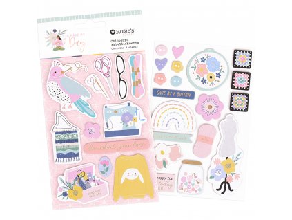 167839 rosies studio cardmaking scrapbooking papercraft supplies YMD chipboard stickers