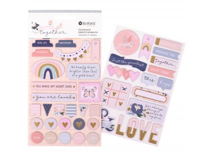 17651 better together chipboard stickers