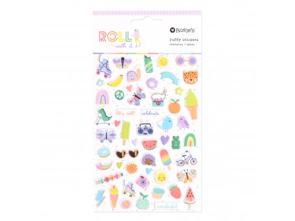 168074 RS Roll With It Puffy Motif Stickers