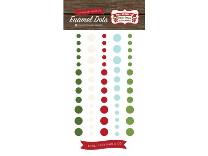 7653 story of our christmas enamel dots