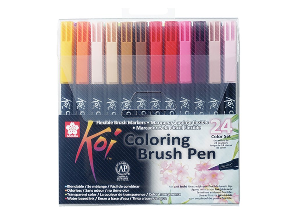 sakura koi coloring brush pen sada 24ks paperlove