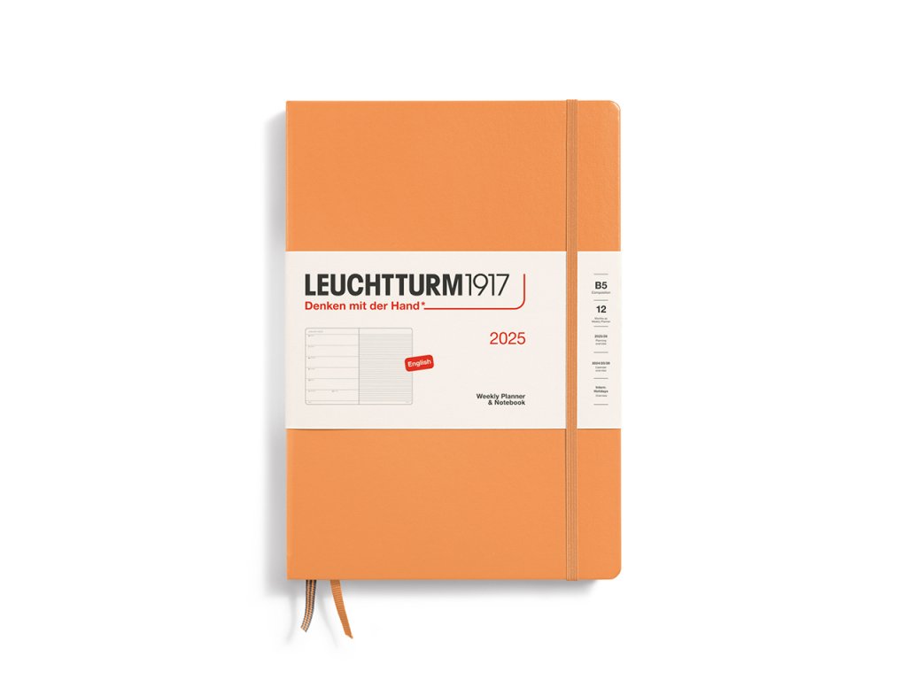 tydenni diar 2025 zapisnik leuchtturm1917 composition b5 hardcover apricot