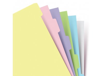 Filofax pastelové rozdělovače do diáře - 6ks