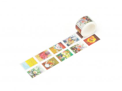Washi páska - Květinová vintage pošta (trhací)