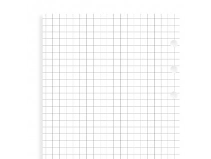 Bílé čtverečkované papíry - náplň do diářů Filofax