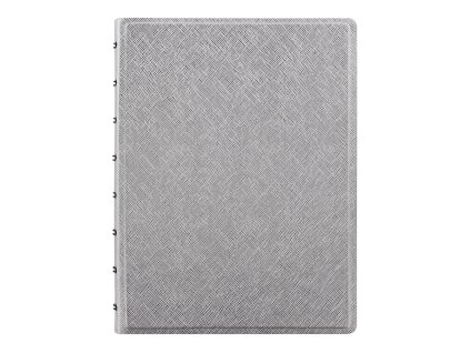 filofax notebook saffiano metallic a5 silver 1