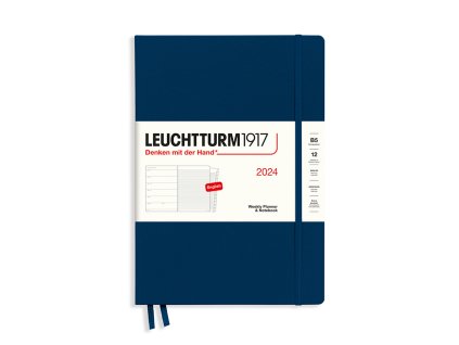 tydenni diar 2024 zapisnik leuchtturm1917 composition b5 hardcover navy