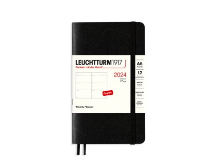 tydenni diar 2024 leuchtturm1917 pocket a6 softcover black