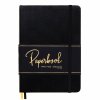 teckovany zapisnik paperbook 160gsm leatherette a5 cerna