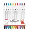 popisovace zebra clickart standard colors sada 12ks
