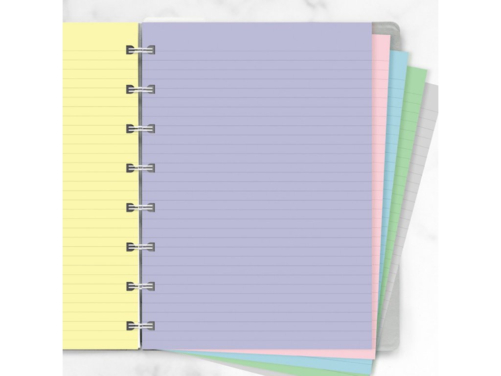 pastelove linkovane papiry napln filofax notebook a5 1