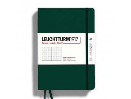 teckovany zapisnik leuchtturm1917 medium a5 forest green