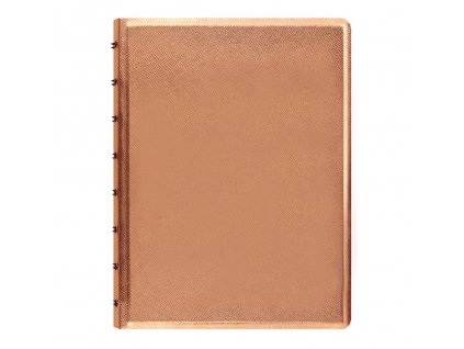 filofax notebook saffiano metallic a5 rose gold 1