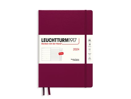 tydenni diar 2024 zapisnik leuchtturm1917 composition b5 hardcover port red