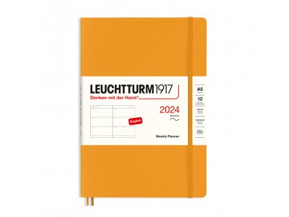 tydenni diar 2024 leuchtturm1917 medium softcover a5 rising sun