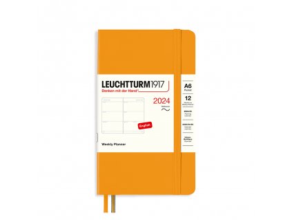 tydenni diar 2024 leuchtturm1917 pocket a6 softcover rising sun