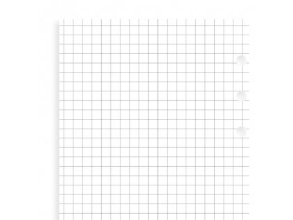 Bílé čtverečkované papíry - náplň do diářů Filofax (Veľkosť Osobná (A6))