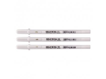 Gelové pero Sakura Gelly Roll Bílá - Různé velikosti (Veľkosť 05)