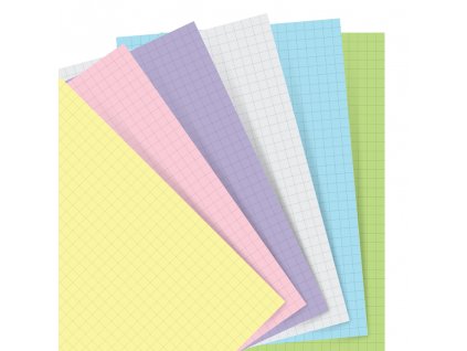 pastelove ctvereckovane papiry napln do diaru filofax