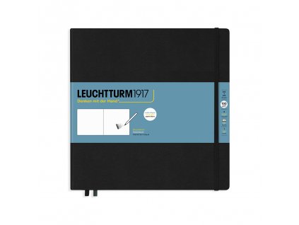 skicak leuchtturm1917 square 225 x 225mm black 112 stran