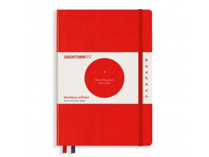 teckovany zapisnik leuchtturm1917 bauhaus edition medium a5 red 1