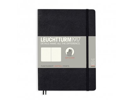 Teckovany zapisnik Leuchtturm1917 Medium Softcover Black