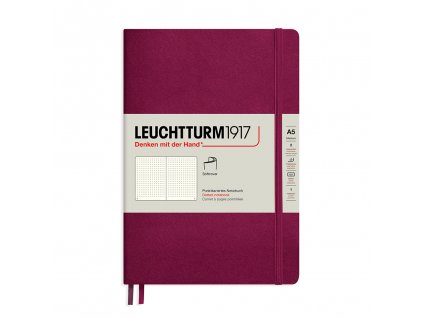 teckovany zapisnik leuchtturm1917 medium softcover port red