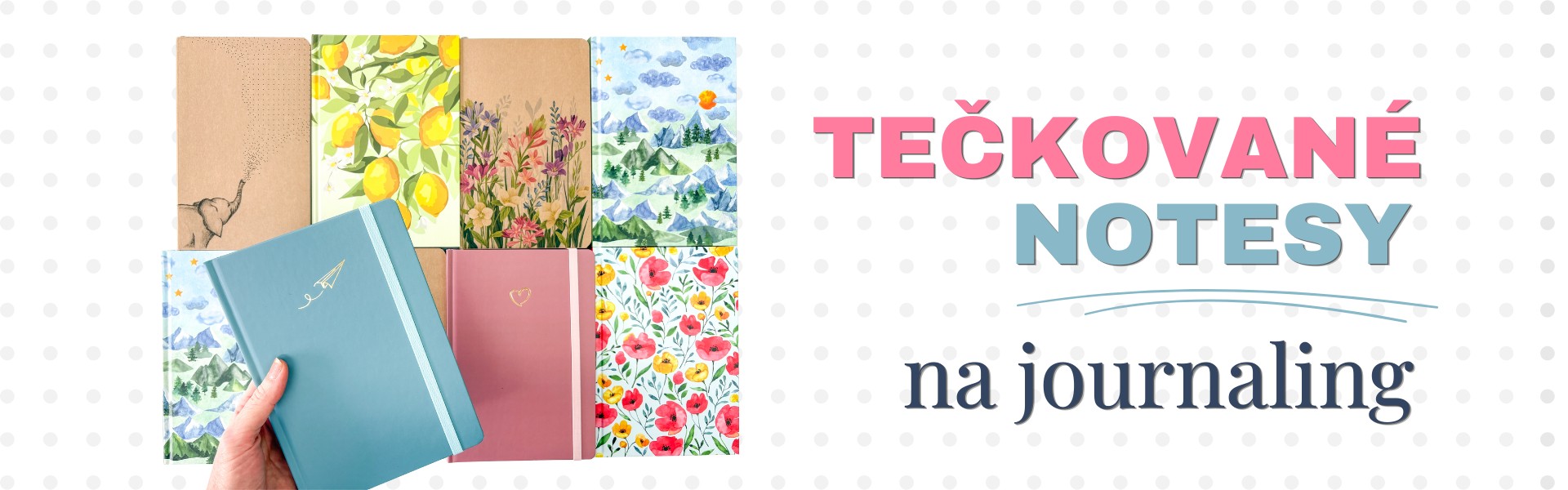 Tečkované notesy na journaling