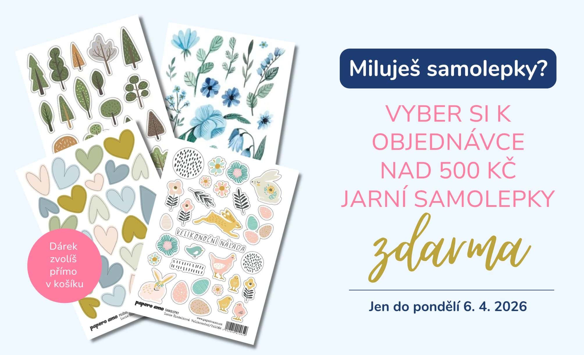 Jarní samolepky zdarma