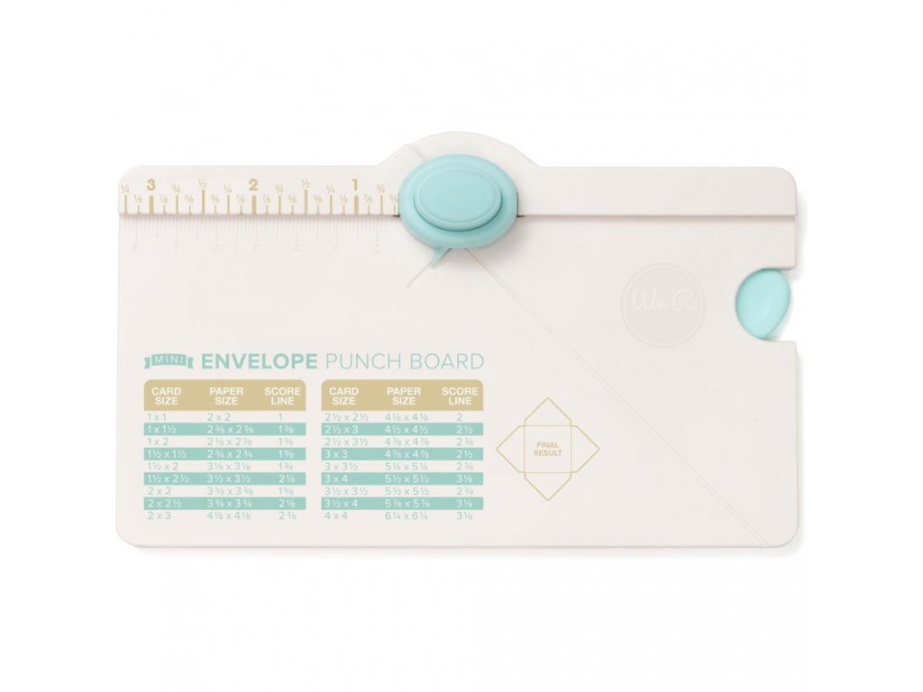 WE R MEMORY KEEPERS MINI Envelope Punch Board, Papero amo