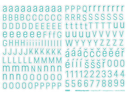 12996 samolepici abeceda velka predige modra