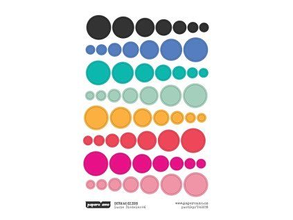 13068 samolepky barevne puntiky