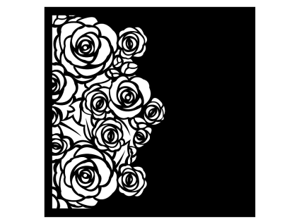 vysekova ctvrtka ruze cerna