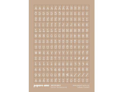 abeceda mala rezna samolepky papir