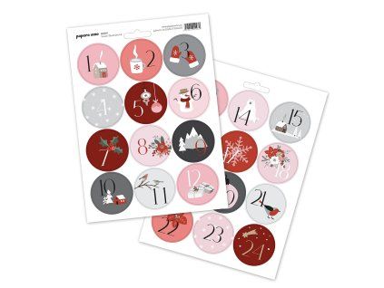 Vanoce 2020 kolecka samolepky A4 3a