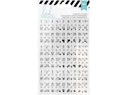 36072 sada pruhlednych samolepek memory planner cerna cisla
