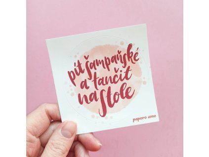 47072 samolepka pit sampanske a tancit na stole